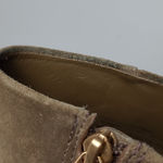 Tory Burch  TAN SUEDE SIDE ZIP FLARED WOODEN BLOCK STACKED HEEL BOOTIES 8.5M Photo 8