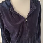 IZOD Cutest  Movement Navy Blue Velour Zip Up Tracksuit Jacket Photo 9