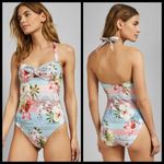 Ted Baker 💕 LONDON💕 Sakora Mint Chocolate Chip Print Swimsuit Hawaiian Beach 6 Photo 3