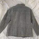Denim&Co Vintage Light Gray Accent Stitching Suede Tailored Leather Jacket XL Photo 6