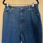 L.L.Bean Women Jeans Size 16R Blue Dark Wash Original Fit Relaxed Elastic 34x30 Photo 1