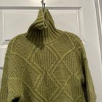 Caslon  Green Chunky Knit Turtleneck Pullover Sweater size S Photo 3