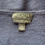 Talbots  Petites XP dark blue long sleeve v-neck pullover stretchy wool sweater Photo 6