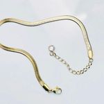 Anthropologie 18K Gold Herringbone Diamond Anklet/Bracelet Photo 2