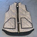 J.Crew  Quilted Vest in Black & White Chevron Print, size XS Photo 2