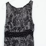 Bila Womens Floral Asymmetric Gauzy Maxi Dress Size XL Sleeveless Stretch Beachy Black Photo 8