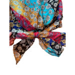 DO+BE  Top Bubble Hem Floral Y2K Off Shoulder Long Sleeve Bow Detail Boho Crop Photo 7