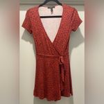 Forever 21 Red Leopard Cheetah Animal Print Deep V-Neck Tie-Waist Romper - S Photo 5