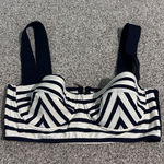 Kate Spade ‎ Stripe Bikini Top Swimsuit Bra Bandeau Navy White S31040 Photo 0