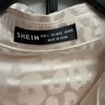SheIn NWOT  Satin Leopard Print Button Up Blouse Size Large Photo 2