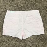 American Eagle NWT  90s Boyfriend Shorts Twill Canvas Cargo Raw Edge Pale Pink 18 Photo 1