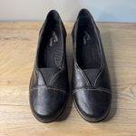 Easy Street Comfort Wave Black Leather Pumps Heels Women's Size 7WW Wide Photo 3