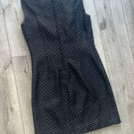 Carmen Marc Valvo  Wool Patterned Dress 6 Black Photo 5