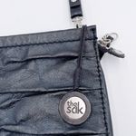 The Sak Charleston Leather Demi Clutch Crossbody Bag Black Onyx Pleated Purse Photo 2