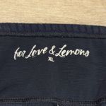 For Love & Lemons Women's Black Ribbed Dani Biker Shorts Size XL Photo 2