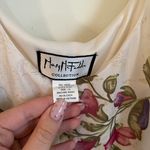 Vintage Mary McFadden Floral Cream Ruffle Tier Dress Multiple Size 14 Photo 4