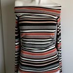 Free People  small cowl neck/ off shoulder striped pullover top Photo 0