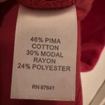 J. Jill Red Velvet Dress Long Sleeve Shift Size M Pima Cotton Holiday Romantic Size M Photo 4