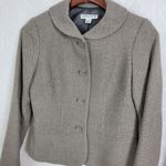 Pendleton Womens Skirt Suits 4P/2P Gray Knit Business Round Collar A-Line Button Photo 1
