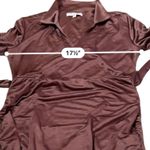 RTR Louna Brown Shimmery Collared Long Sleeve Side Ruched Mini Dress Sz L Size L Photo 11