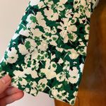 Talbots  Flower Faux Wrap Zip Shirt Top Green White Floral NWOT Size 10 Photo 7