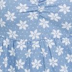 Billabong x Wrangler Just a Dream Babydoll Dress, Blue, White Flowers Sundress Photo 4