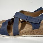 Life Stride Velocity 2.0 Blue Strappy Comfort Cork Wedge Platform Sandals Photo 3
