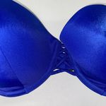 Victoria's Secret  Blue Strappy Criss-Cross Strapless Bikini Swim Top Women's 34D Photo 3