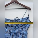 Rampage  blue midi slip dress vintage paisley print fairy y2k ruffle coquette 9 Photo 3