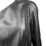 Vivienne Hu Black Silk Satin Draped Biker Collared Blazer Crop Coat Jacket Sz 2 Photo 2