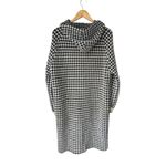 Cliche’ Black & White Houndstooth Hooded Fury Coat Size L Black Size L Photo 3
