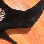 Oscar de la Renta Floral Print Suede Knee High Boots Photo 4