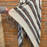 Torrid  Womens 2X Cardigan Ivory Striped Fringe Long Vest Boho Sleeveless Duster Photo 1