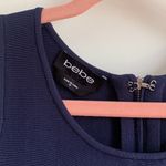 Bebe  Navy Blue White Body Con Bandage Mini Dress Medium Photo 4