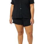 NWT Short Black Pajama Set Size XXL Photo 0
