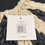 Dolce Vita | Black Raffia Shopper āEstelleBā Tote ~ Canvas Inside Photo 12