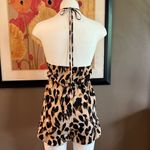 SheIn  Leopard Print Stretch Waist Halter Romper Size Large Photo 4