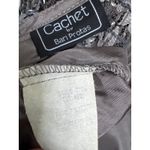 Vintage Cachet Bari Protas sequin formal prom dropwaist dress gray silver small Photo 14