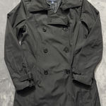 CHAPS Women's Black Trench Coat Button Light Weight Size Small Photo 0