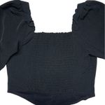 Abercrombie & Fitch  Sweetheart Long Sleeve Cropped Corset Top XS Black EUC Photo 3