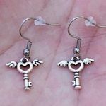 Brandy Melville Brandy Heart Key Earrings  Photo 0