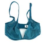 Parade Teal Blue Semi Sheer Plunge Underwire Bra sz 32DD Triangle Cup Photo 0