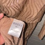 Daska dress Dusty Tan maxi faux wrap long sleeve rose gold bar accent large NEW Photo 4