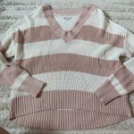 American Eagle PINK AND WHITE STRIPED  SWEATEE Photo 0
