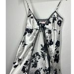 Victoria's Secret  Satin Tie Front Babydoll Chemise Top Large Lingerie White Black Photo 2