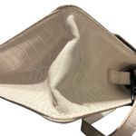 Kendall + Kylie Croc Embossed Cream Crossbody Bag with Black Accent Chain Photo 12