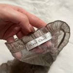 Rosa Cherie brown purple print sheer babydoll top Size large Photo 1