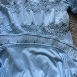 New York & Company Light Blue Long Sleeve Dress Photo 9