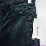 J Brand NEW Zion mid rise dark green moorland velvet skinny pants, 27 Photo 7