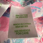 Lilly Pulitzer Ginger Top Popover Pink Blue White 3/4 Bell Sleeve XXS Photo 6